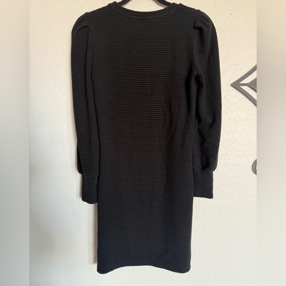 STEVE MADDEN Knit The Scene Ribbed Long Sleeve Mini Sweater Dress - Small - Picture 3 of 8